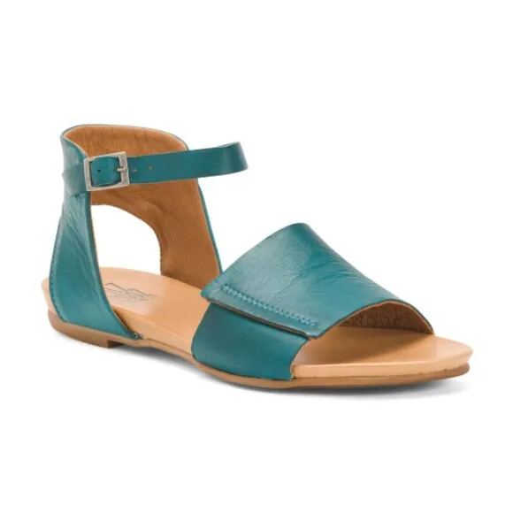 NEW MIZ MOOZ Leather Antony Sandals blue for women 367tn