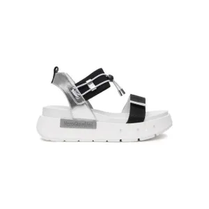 NEW NEROGIARDINI women's t.mikebis sandal in black/silver