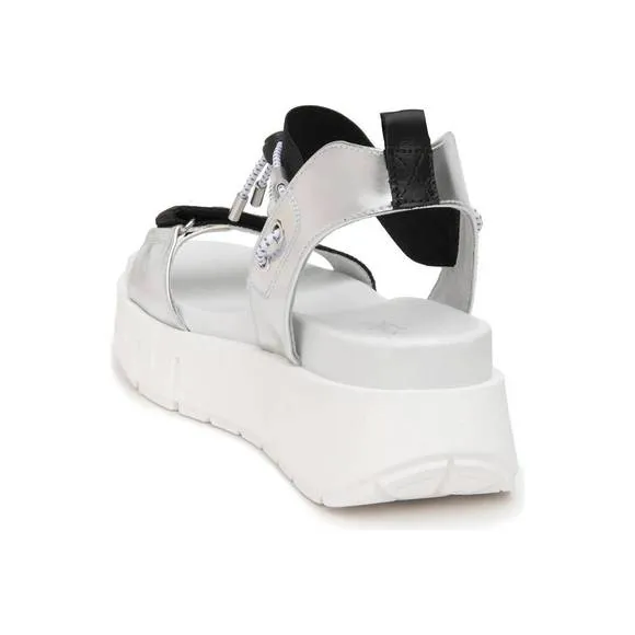 NEW NEROGIARDINI women's t.mikebis sandal in black/silver