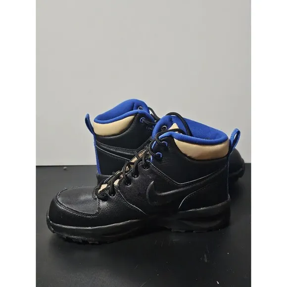 New Nike Manoa '17 Boots Black Game Royal BQ5372 003 Snow Shoe GS Boys Size 5.5Y