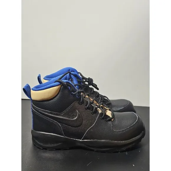 New Nike Manoa '17 Boots Black Game Royal BQ5372 003 Snow Shoe GS Boys Size 5.5Y