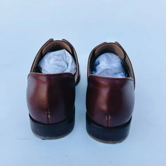 New Nisolo Women’s Emma Oxford D’Orsay Flats Shoes Brandy Brown Tan 6.5 Leather