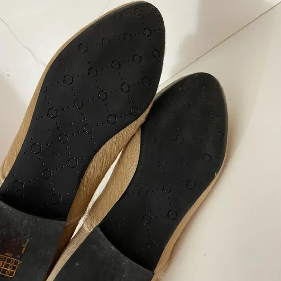 NEW Papanatas by Eli Porto camel calf hair ballet flats 3 US