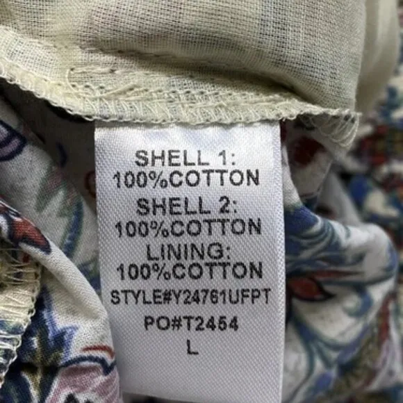 NEW POMANDER Womens Shorts Cream Beige/Multi Size Chintz Nova Floral Size L