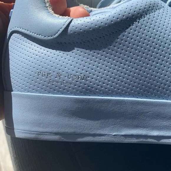 NEW Rag&amp;Bone leather sneakers sky blue size 8