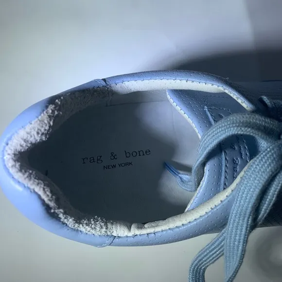 NEW Rag&amp;Bone leather sneakers sky blue size 8