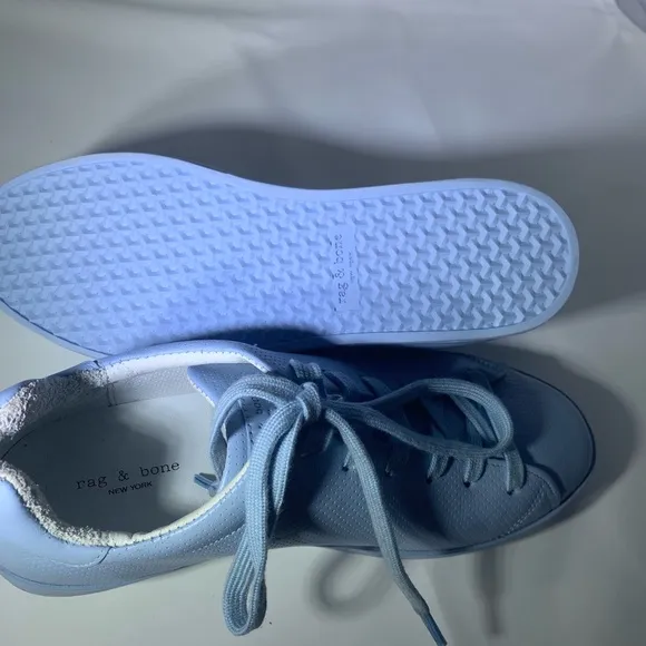 NEW Rag&amp;Bone leather sneakers sky blue size 8
