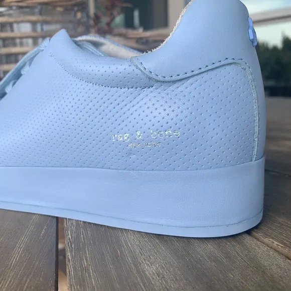 NEW Rag&amp;Bone leather sneakers sky blue size 8