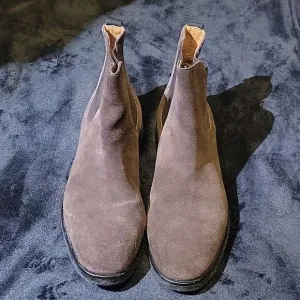 New Republic Suade Booties, Size 11 Chocolate Brown.