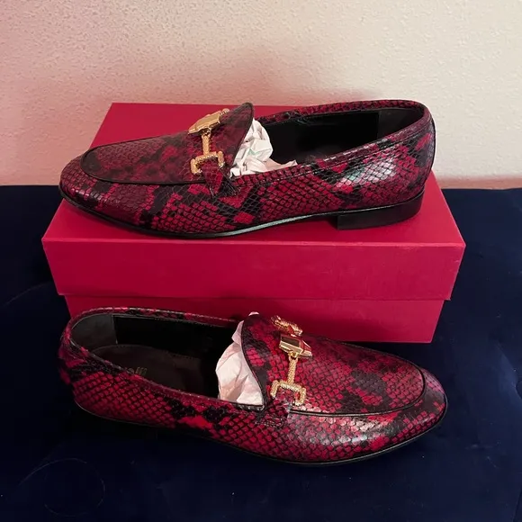 NEW!! Roberto Cavalli Snakeskin Loafers Sz 40