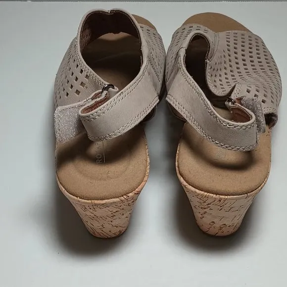 New Rockport Women's Briah Perf Sling Wedge Sandals Size 10