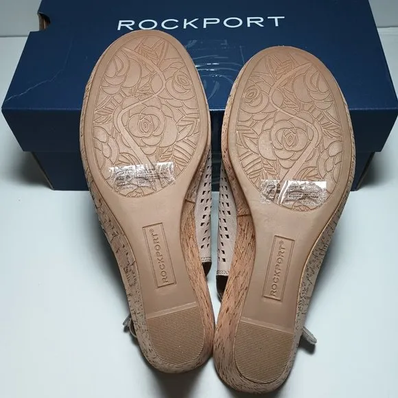 New Rockport Women's Briah Perf Sling Wedge Sandals Size 10