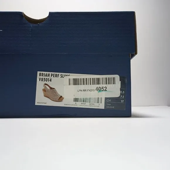 New Rockport Women's Briah Perf Sling Wedge Sandals Size 10