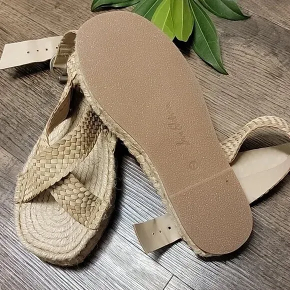 NEW SAM EDELMAN Dakota Braided Leather Sandals Natural color for women 253