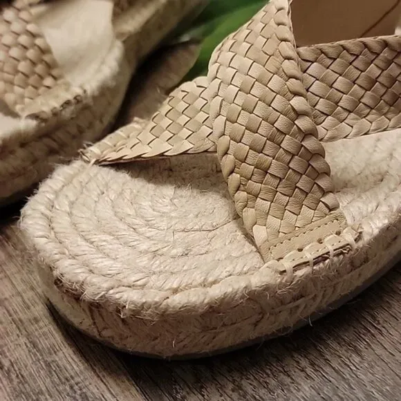 NEW SAM EDELMAN Dakota Braided Leather Sandals Natural color for women 253