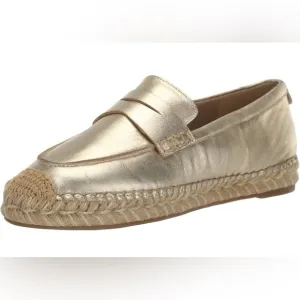 NEW- Sam Edelman Women's Kai Loafer Flat SIZE: 10.5  COLOR: Gold