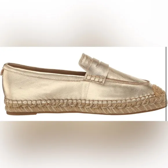 NEW- Sam Edelman Women's Kai Loafer Flat SIZE: 10.5  COLOR: Gold