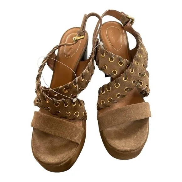 New! See by Chloe Suede Slingback Sandals