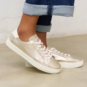 NEW SOLUDOS Leather The Ibiza Sneakers Platinum for women 245 3M4