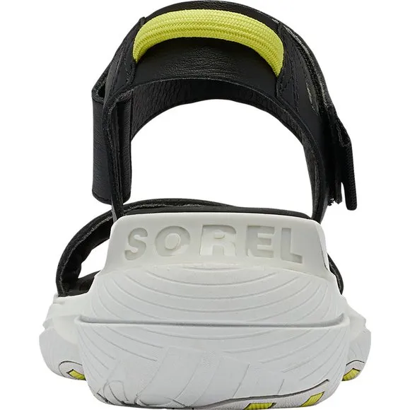 NEW Sorel Size 8.5 Women's Explorer Blitz Leather Sandals - Black/ Moonstone