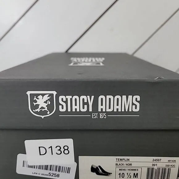 NEW STACY ADAMS loafers for Mens 10.5 Templin Bicycle-toe Slip-on Loafers-shoes
