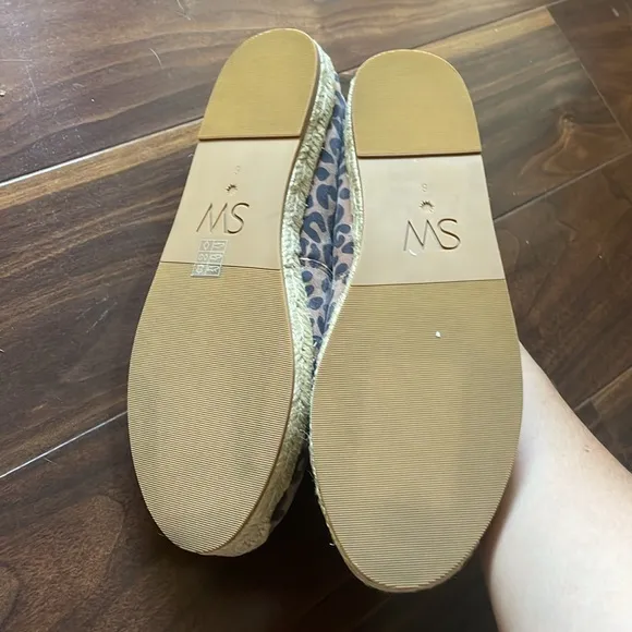 New Stuart Weitzman  Cappucino Leopard Animal Print Mykonos Espadrille Flats 5.5