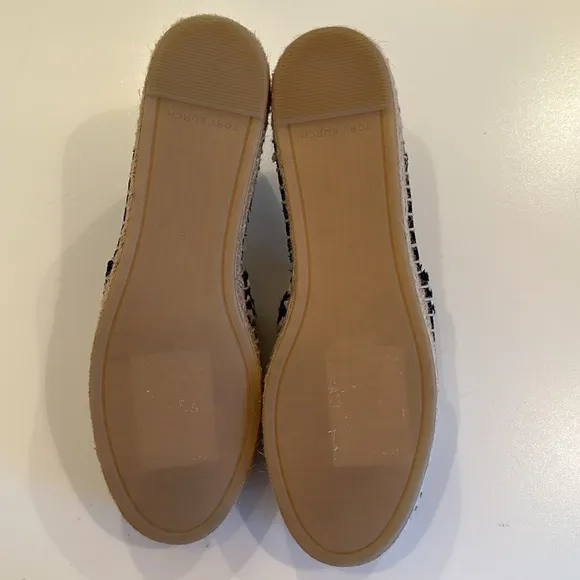 New Tory Burch Black and White Espadrilles. Size 8.