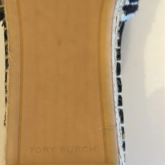 New Tory Burch Black and White Espadrilles. Size 8.