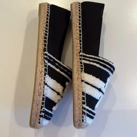 New Tory Burch Black and White Espadrilles. Size 8.