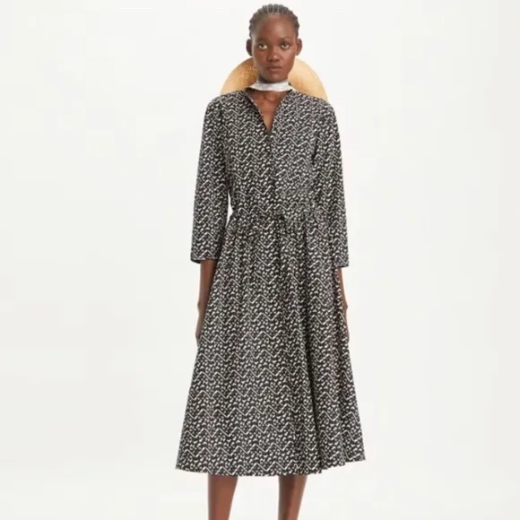 NEW ✨ TORY BURCH Printed Shirtdress - Prismatic T Monogram (Size 4) ✨