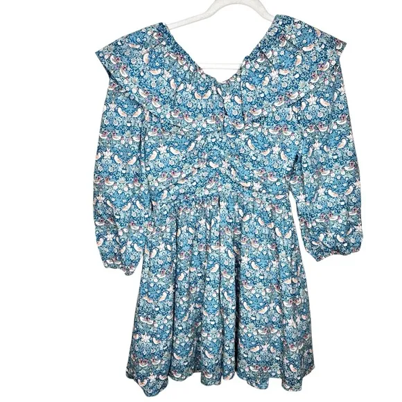 NEW Tuckernuck Hyacinth House Ruffle Collar Birdsong Mini Dress Small