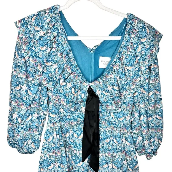 NEW Tuckernuck Hyacinth House Ruffle Collar Birdsong Mini Dress Small