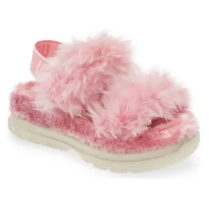 NEW UGG Sizes 6 to 11 Women's Fluff Sugar Platform Strappy Sandals - Pink