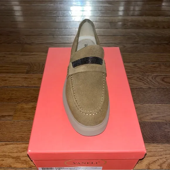NEW Vaneli Suede Kimmo Loafers Tobacco Brown Women’s Size 8