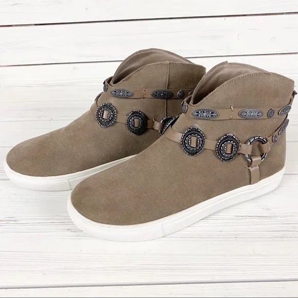 NEW Very Volatile Menloh Taupe Boho Western Sneakers 8
