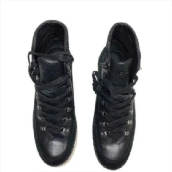 NEW Vince Black Leather Suede High-Top Boho Business Casual Everyday Sneakers 9