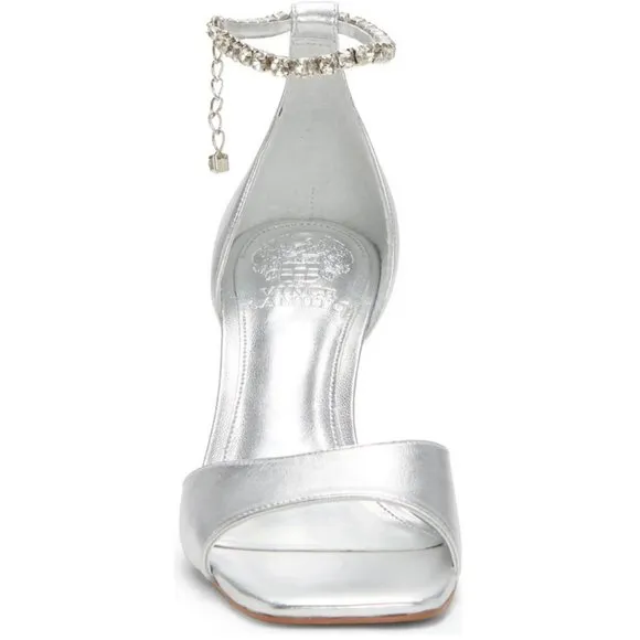 NEW Vince Camuto Size 8.5 Women's Evensa Chain Strap Sandal - Pewter