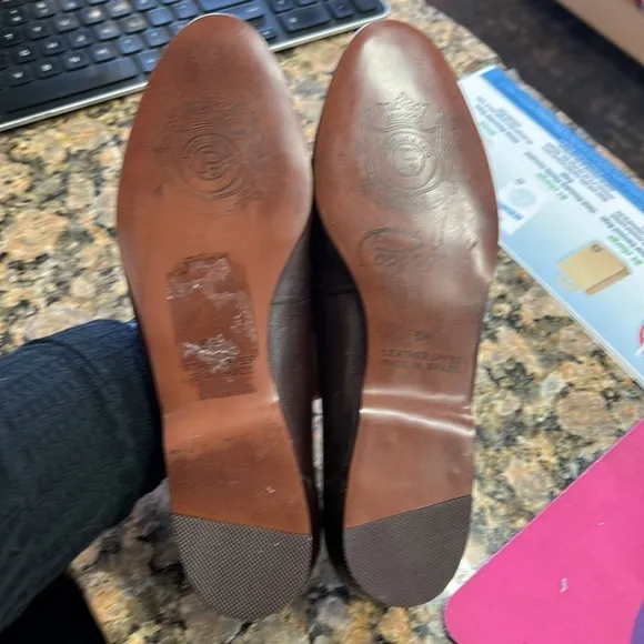 NEW vintage Pappagallo Brown woven leather flats women’s slip on size 6