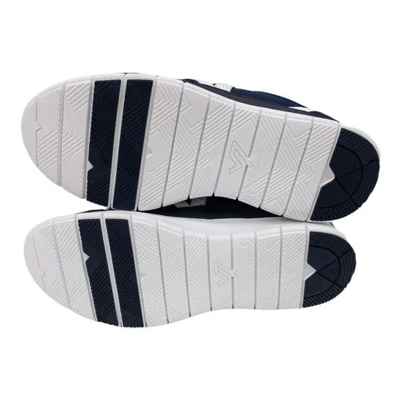 New Vionic Men's Comfort Ansel Suede Orthopedic Lace Up Sneakers 7 Blue &amp; White