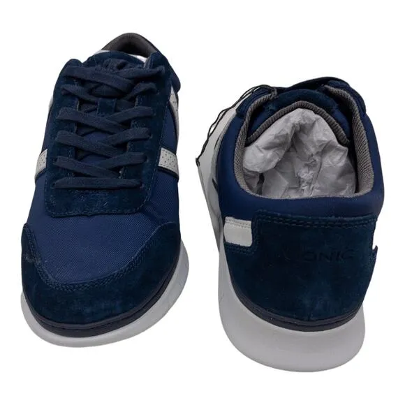 New Vionic Men's Comfort Ansel Suede Orthopedic Lace Up Sneakers 7 Blue &amp; White