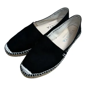New VISCATA Llafranc Canvas Espadrille Flats White Stitching Cotton Canvas Sz 8