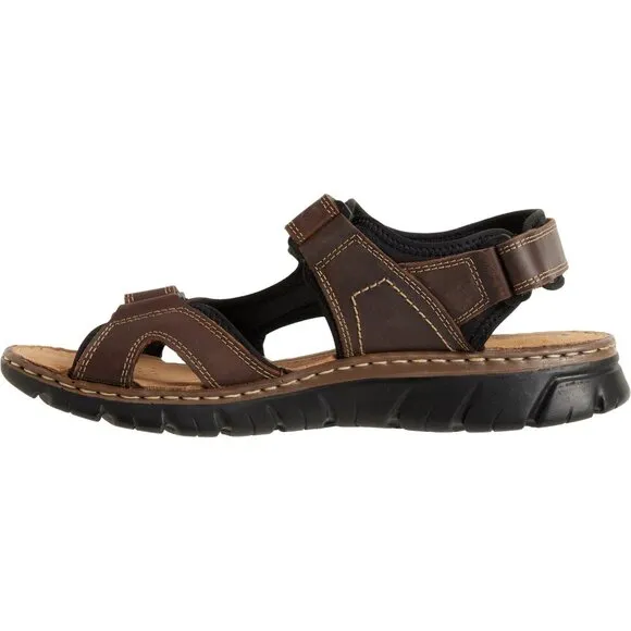 NEW Winston Thomas 3-Strap Sandals - Leather Choco  For Men 253