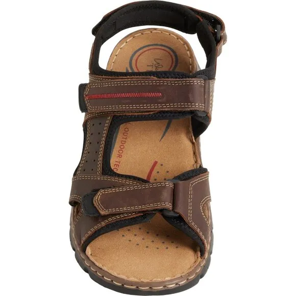 NEW Winston Thomas 3-Strap Sandals - Leather Choco  For Men 253