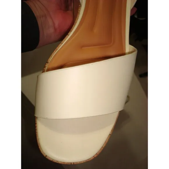 New Womens 11 M Sandals Shoes Franco Sarto Wedge Terry Platform Ivory Cream