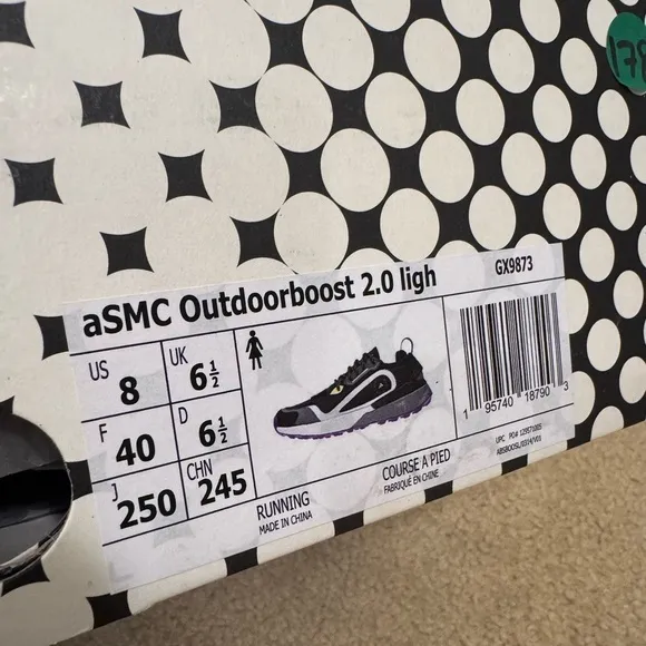 NEW⚠️Adidas by Stella McCartney Outdoorboost 2.0 Black/Purple/Yellow Size 8