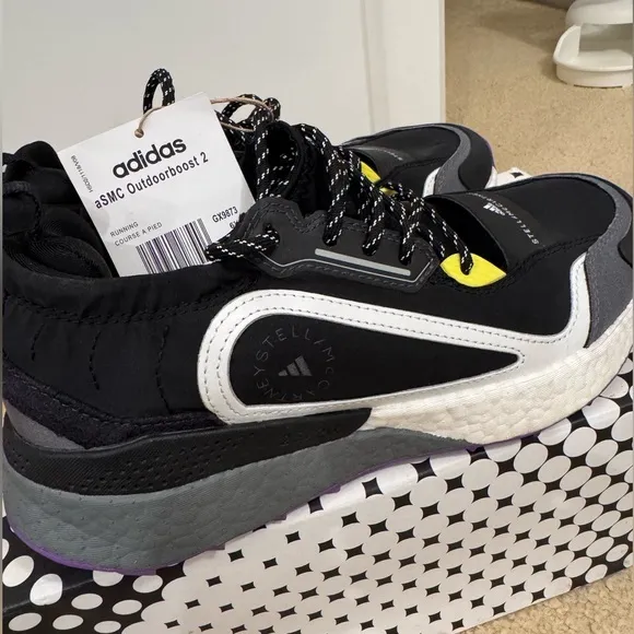 NEW⚠️Adidas by Stella McCartney Outdoorboost 2.0 Black/Purple/Yellow Size 8