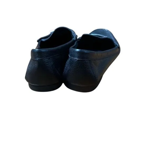 New Coach Fredrica Leather Slip On Loafers Black 6.5B