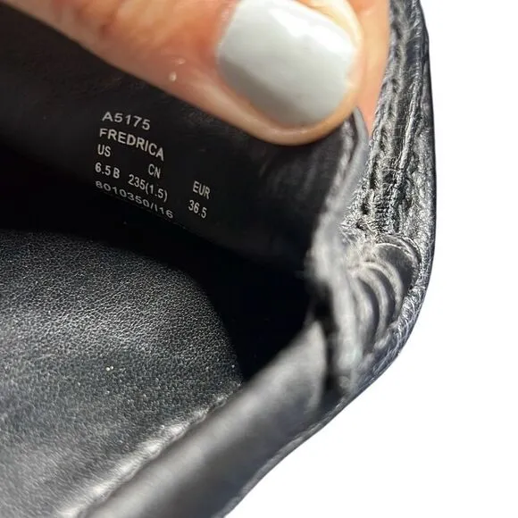 New Coach Fredrica Leather Slip On Loafers Black 6.5B