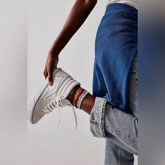 NEW FREE PEOPLE X VANS SK8 HI TOP SNEAKERS CLOUD 7.5