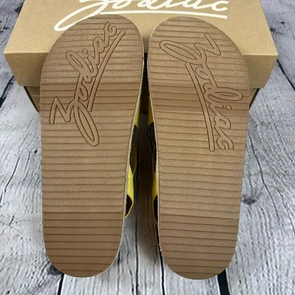 NEW Zodiac Women’s Savannah Platform Slingback Sandals in Lemon/Yellow 7M